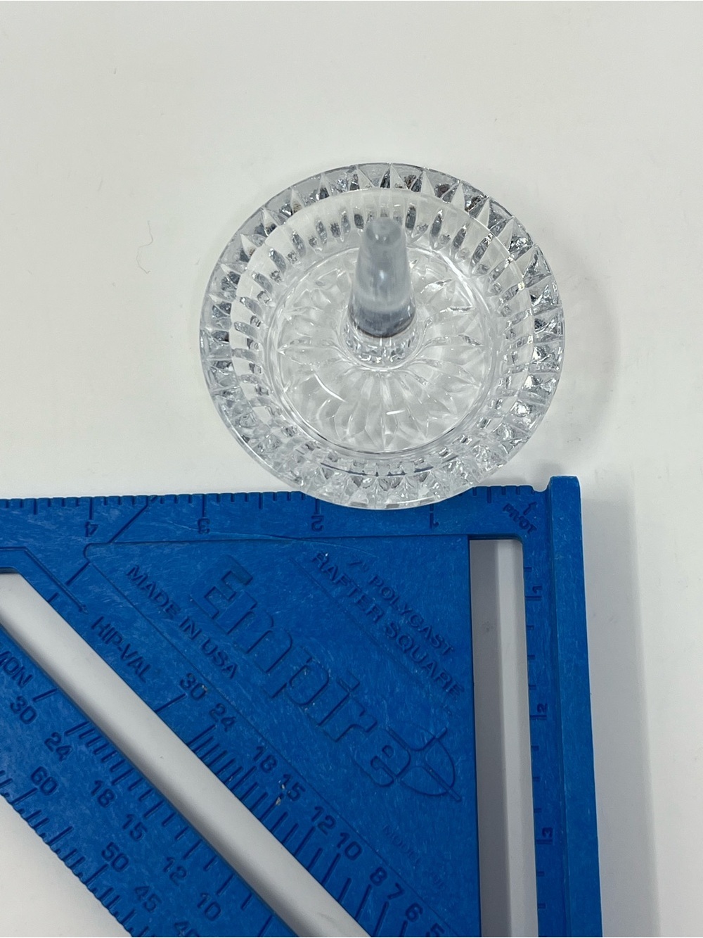 Vintage Crystal Ring Holder Dish Unmarked | Cut Crystal Jewelry Organizer Chic - Picture 3 of 5